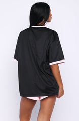 Boss Babe Vibes Oversized Jersey Black