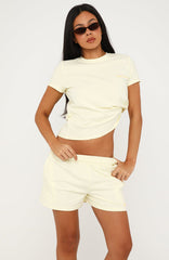 Steps You Take Boxy Tee Lemon