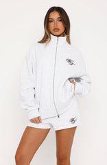 Studio 17 Raven Oversized Zip Jacket Grey Marle
